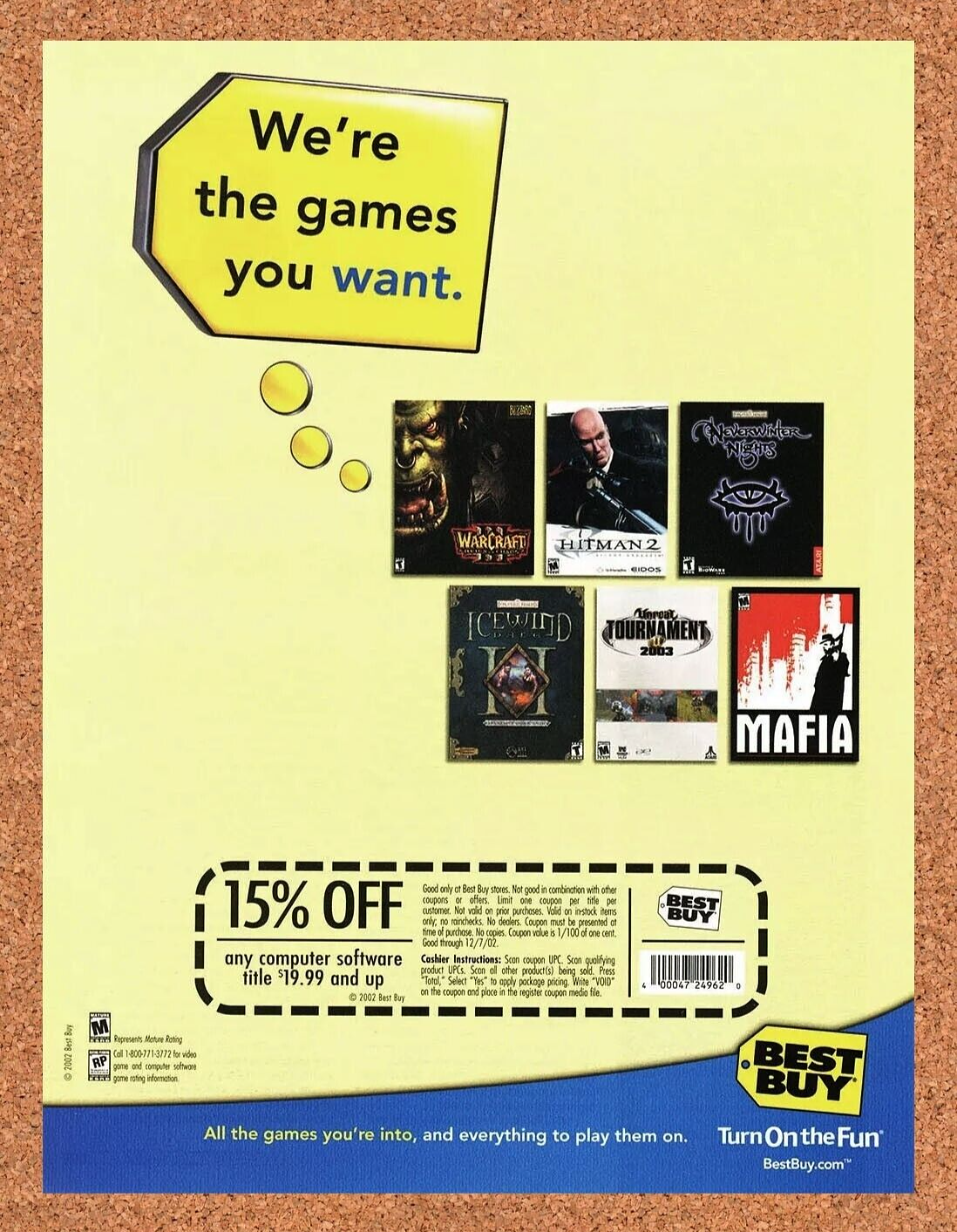 WarCraft 3 Reign Of Chaos Original 2004 Ad Authentic Best Buy Video Game Promo