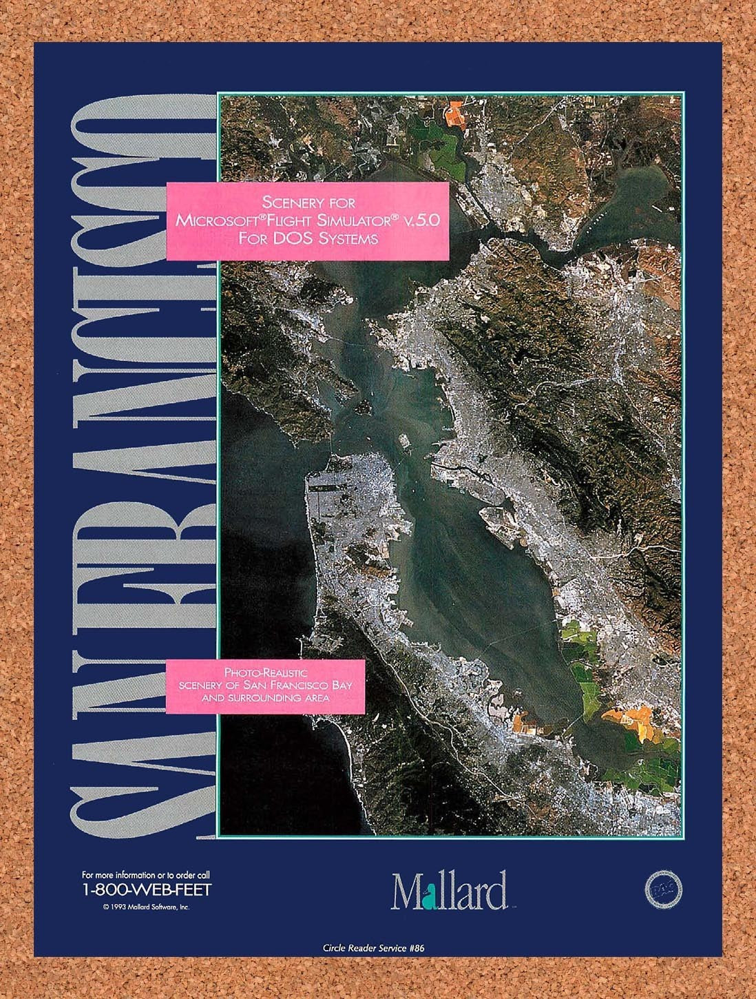 1994 Flight Simulator 5.0 PC Original Advertisement / Retro Promo v1