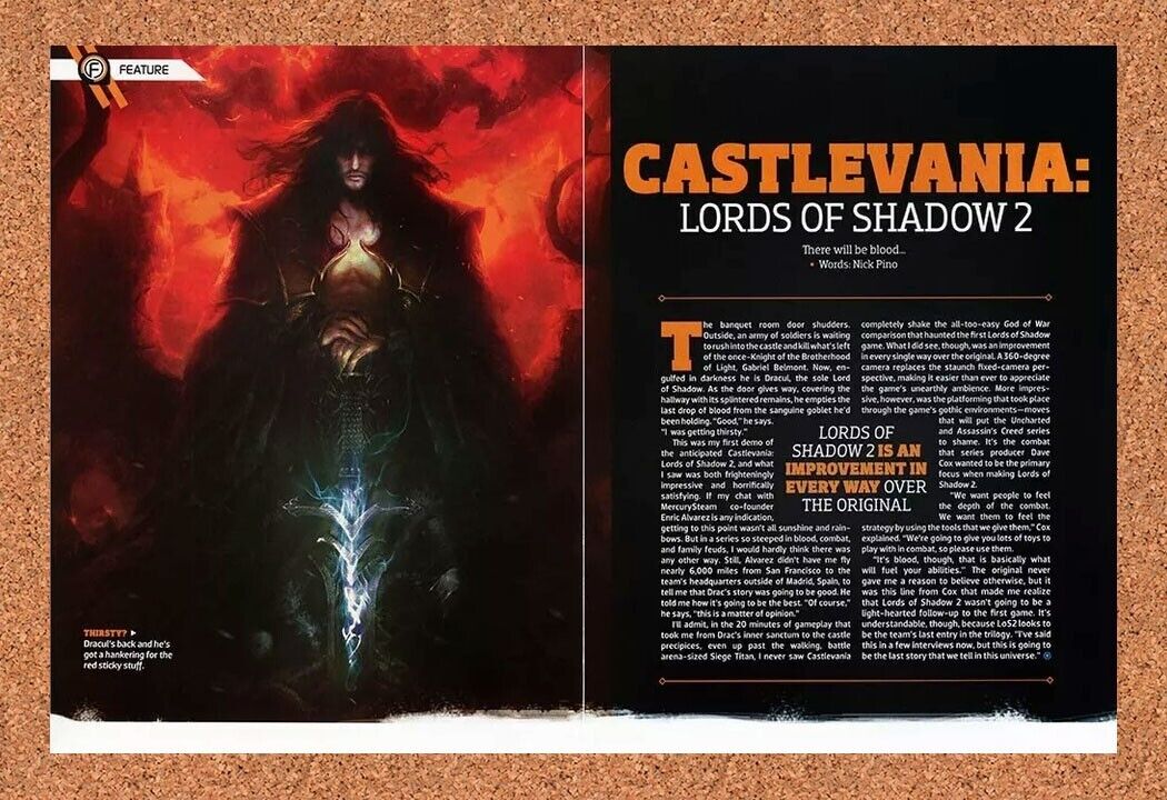 Castlevania Lords Of Shadow 2 PS3 Original 2015 Ad Authentic Video Game Promo
