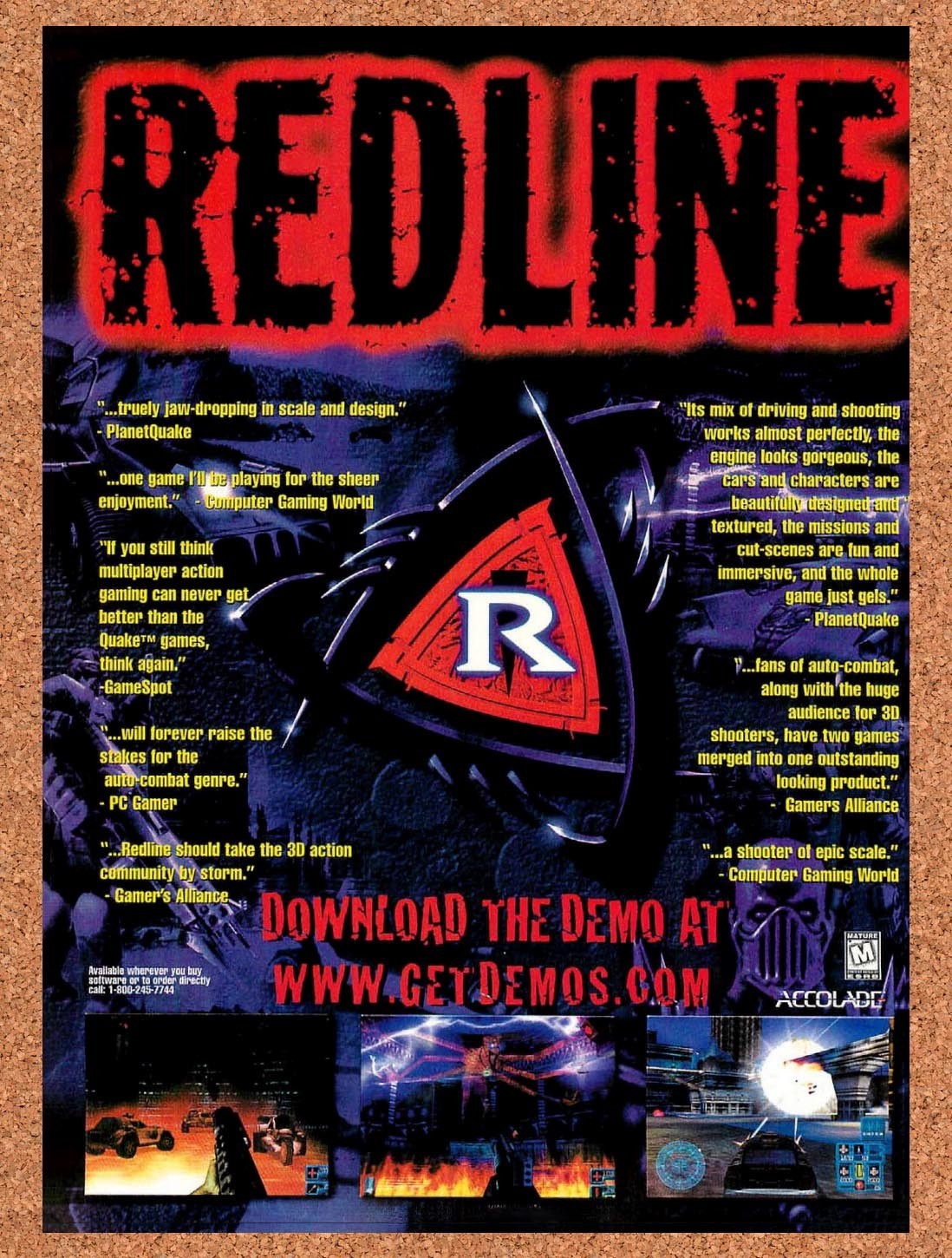 1999 Redline PC Original Advertisement / Retro Promo v1