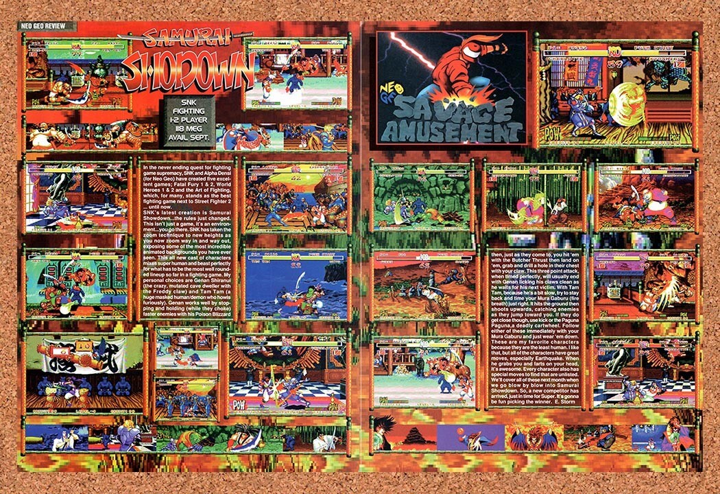 1993 Samurai Shodown Neo Geo Original Advertisement / Retro Wall Art v3