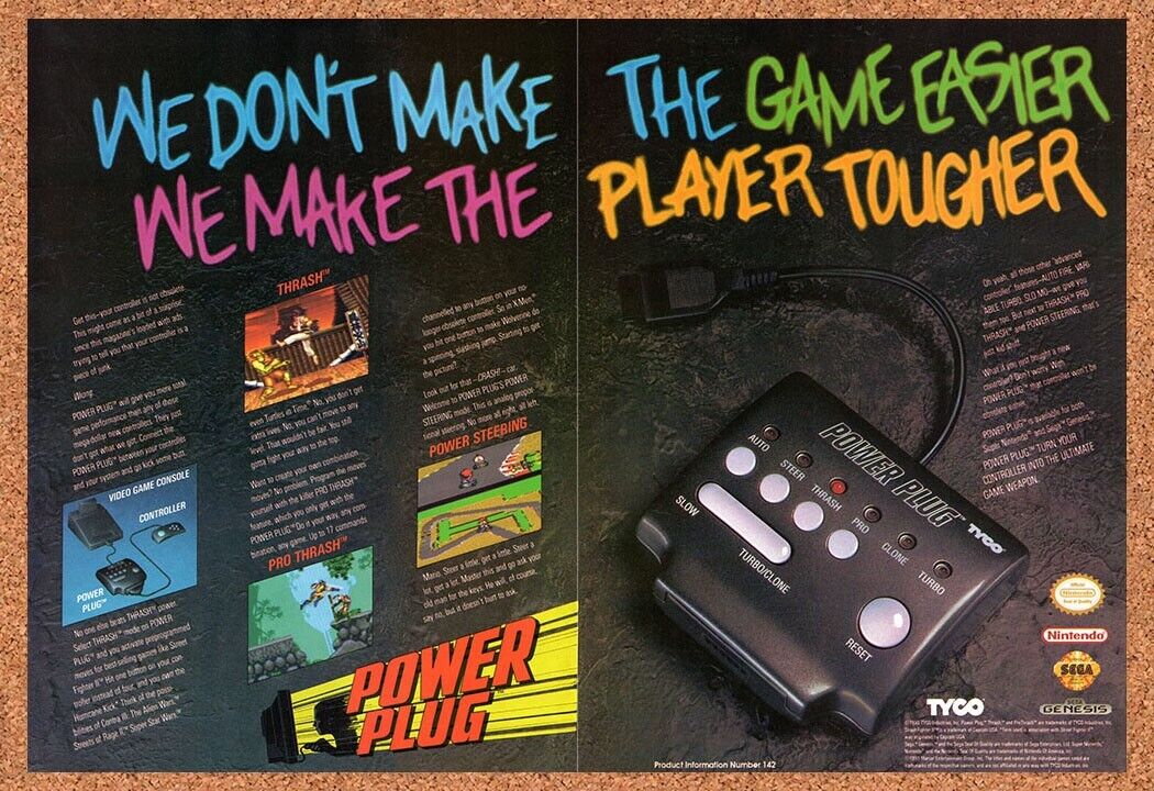 1993 Tyco Power Plug Original Advertisement / Retro Wall Art v1