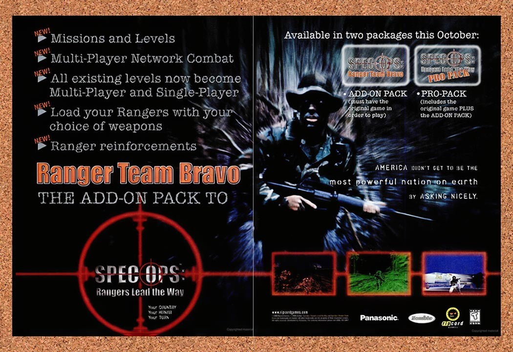 1998 Spec Ops Rangers Lead The Way PC Original Advertisement / Retro Promo v3