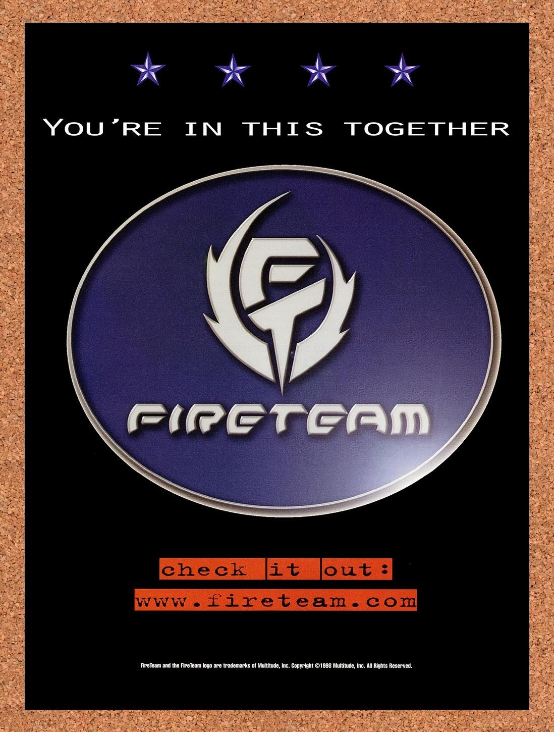 1998 FireTeam PC Original Advertisement / Retro Promo v1