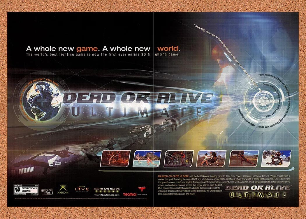 2004 Dead Or Alive Ultimate Xbox Original Advertisement / Retro Promo v2