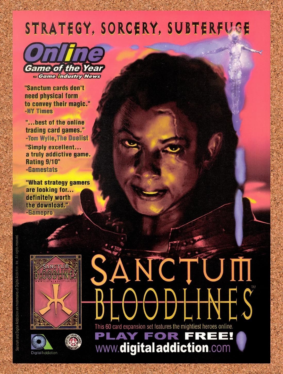1999 Sanctum Bloodlines PC Original Advertisement / Retro Promo v1