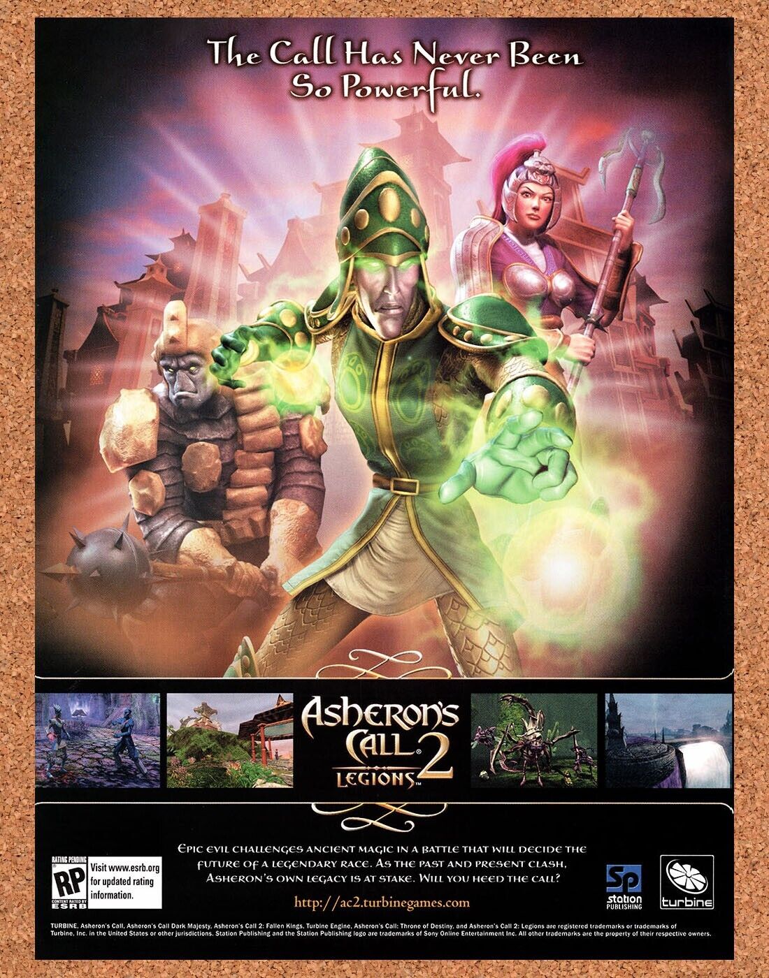 Asheron's Call 2 Legions PC Original 2005 Vintage Ad - Video Game Promo