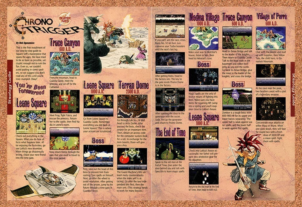 1995 Chrono Trigger Strategy Original Advertisement / Retro Promo vr4
