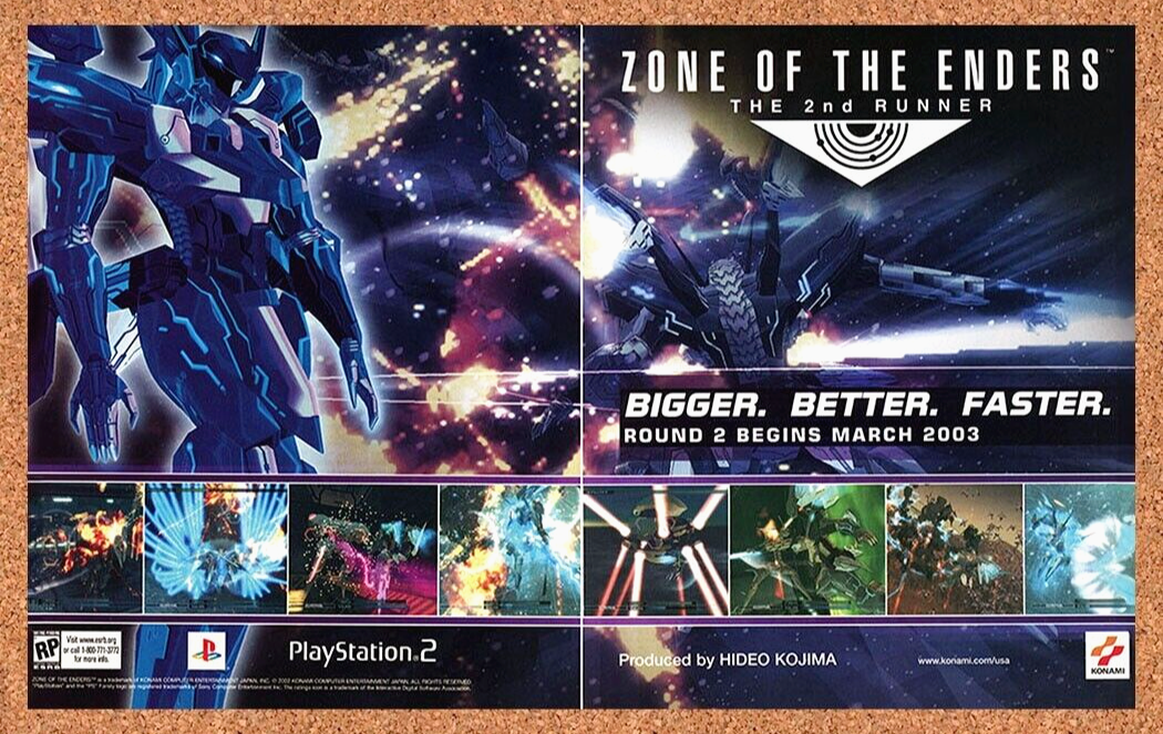 Zone Of The Enders 2nd Runner PS2 Original 2004 Ad Authentic Video Game Promo