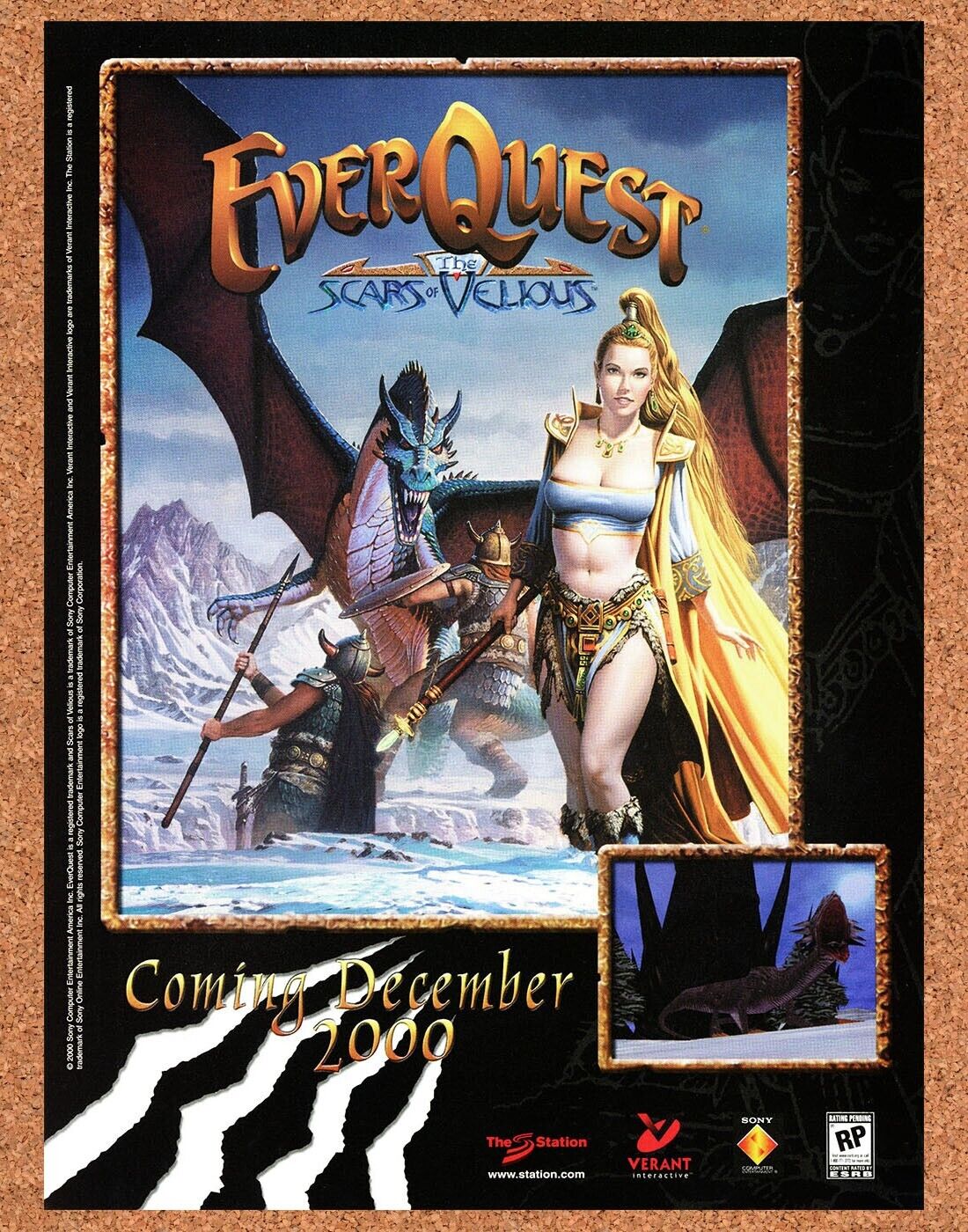 EverQuest Scars Of Velious PC Original 2000 Ad Authentic MMO Video Game Promo