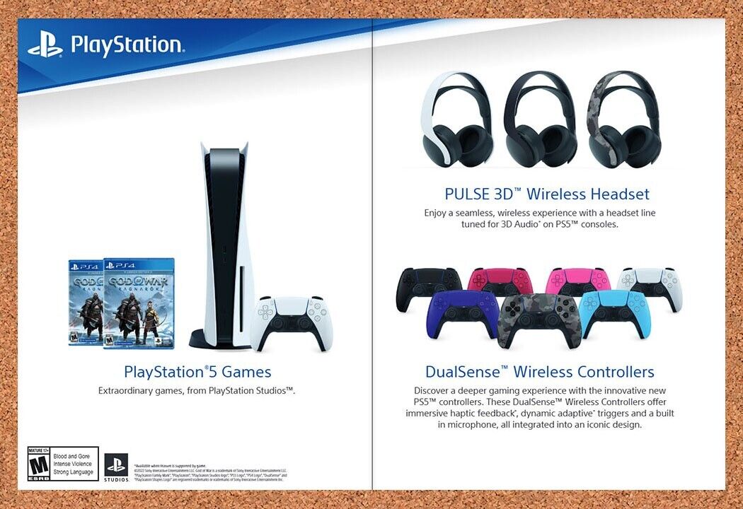 Sony PlayStation 5 Console Original 2023 Ad - God Of War Display Promo