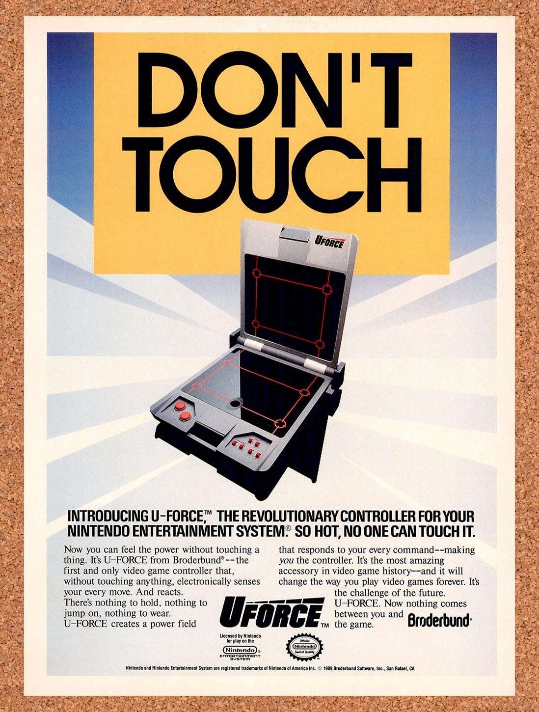 1989 Nintendo NES U-Force Original Advertisement / Retro Promo va5