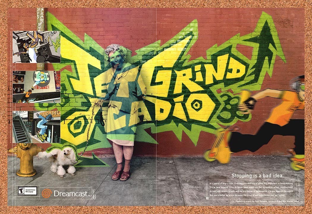 2001 Jet Grind Radio Dreamcast Original Advertisement / Retro Promo v1