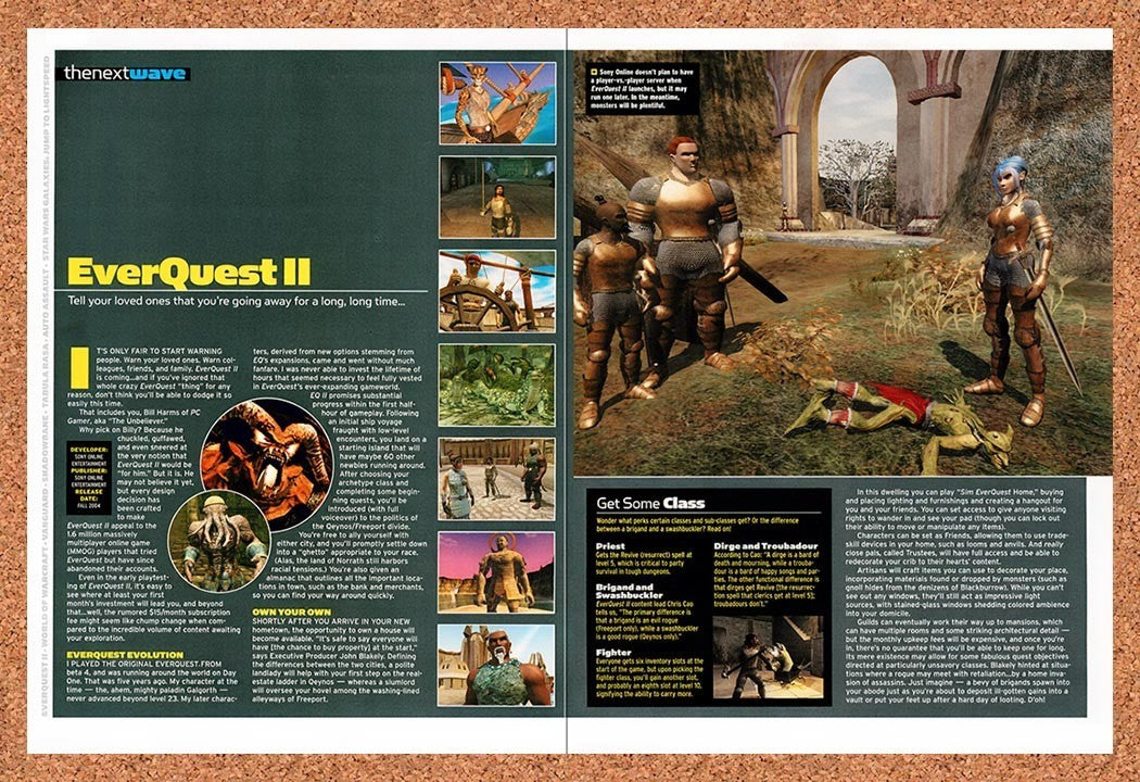 2004 EverQuest II PC Original Advertisement / Retro Promo vr6