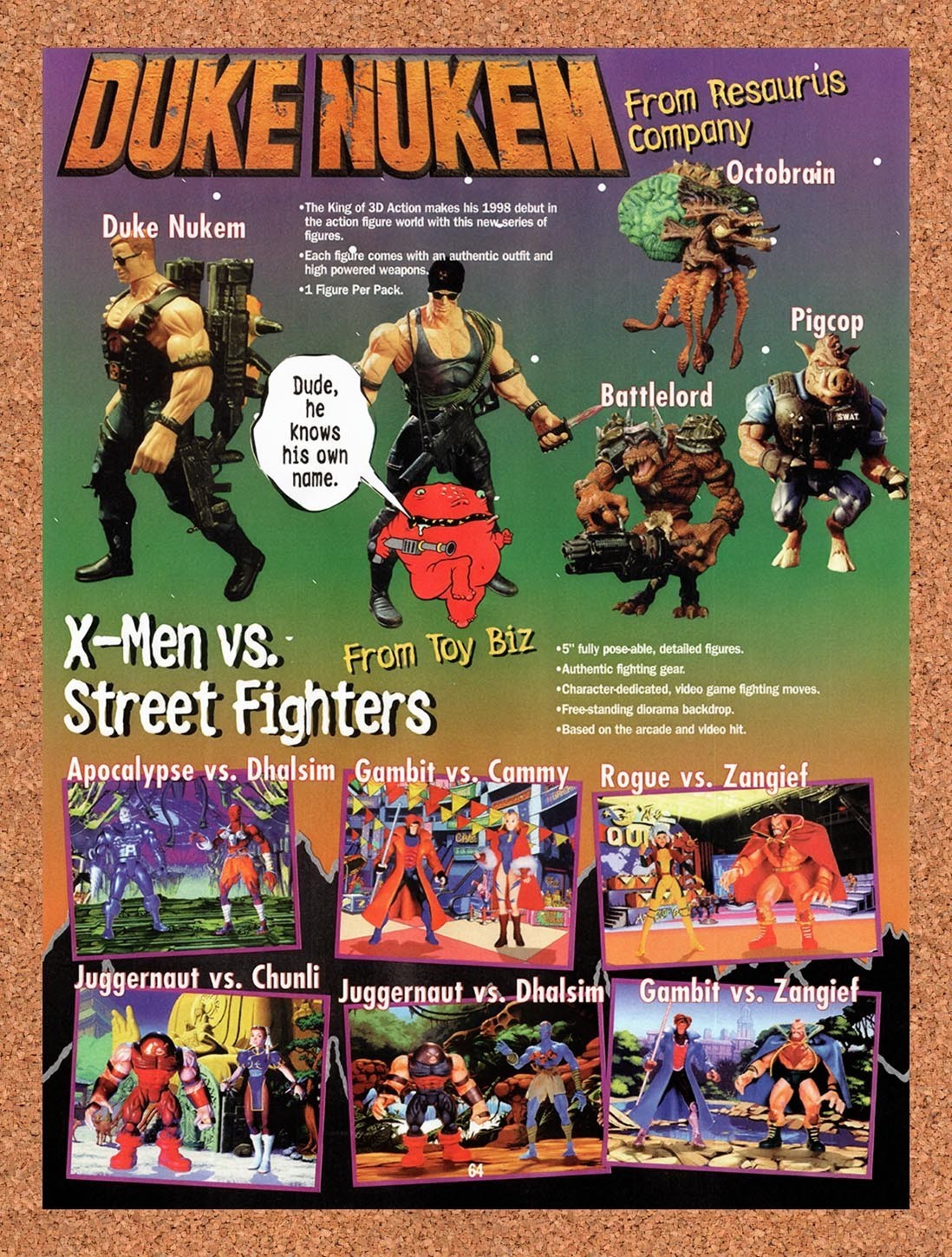 1998 Duke Nukem Action Figures Original Advertisement / Retro Promo vr1