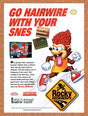 1993 Rocky Rodent SNES Original Advertisement / Retro Wall Art v2