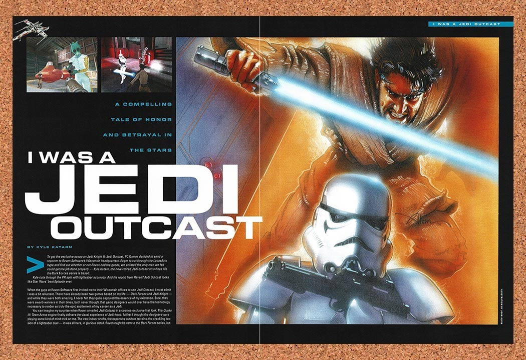 2001 Star Wars Jedi Knight II Jedi Outcast PC Original Advertisement / Promo vr1