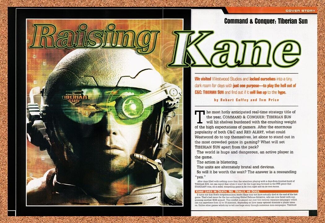 1999 Command & Conquer Tiberian Sun PC Original Ad / Retro Wall Art v10