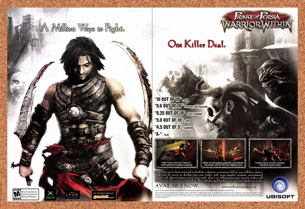 2004 Prince Of Persia Warrior Within Xbox Original Advertisement / Promo v3