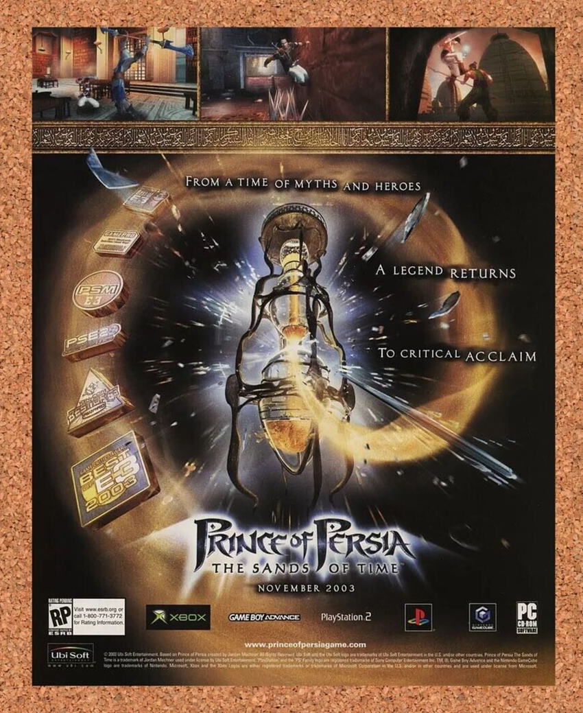 Prince Of Persia Sands Of Time Xbox Original 2005 Ad Authentic Video Game Promo