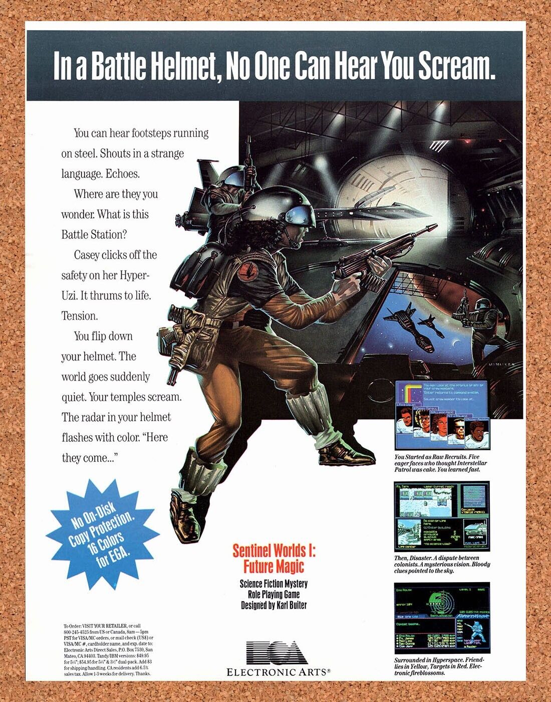 Sentinel Worlds I Future Magic Tandy Original 1990 Vintage Ad - Video Game Promo