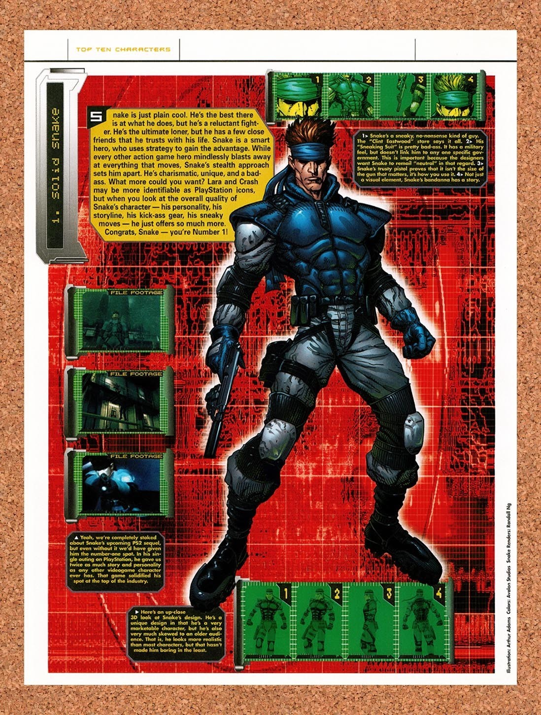 2000 Metal Gear Solid Snake Original Advertisement / Retro Promo vr4