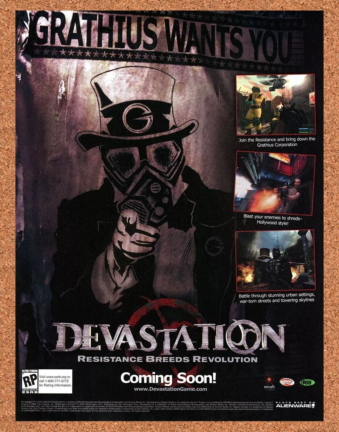 Devastation PC Original 2005 Ad Authentic Windows Video Game Release Promo v2