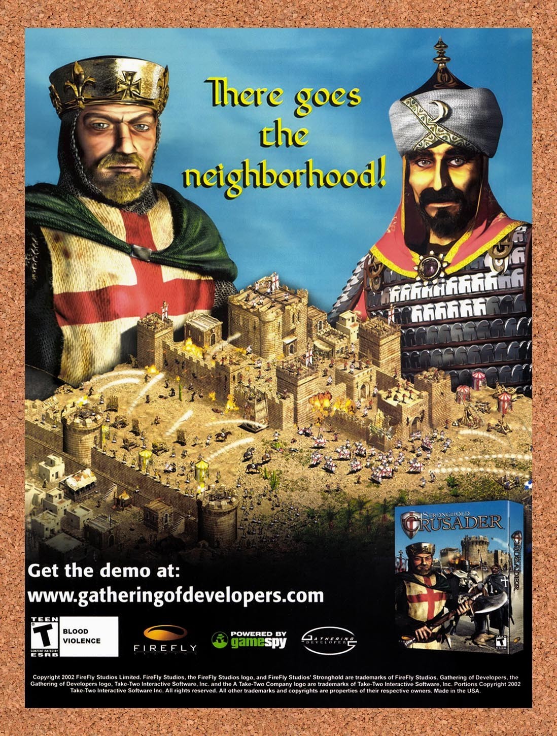 2002 Stronghold Crusader PC Original Advertisement / Retro Promo v2