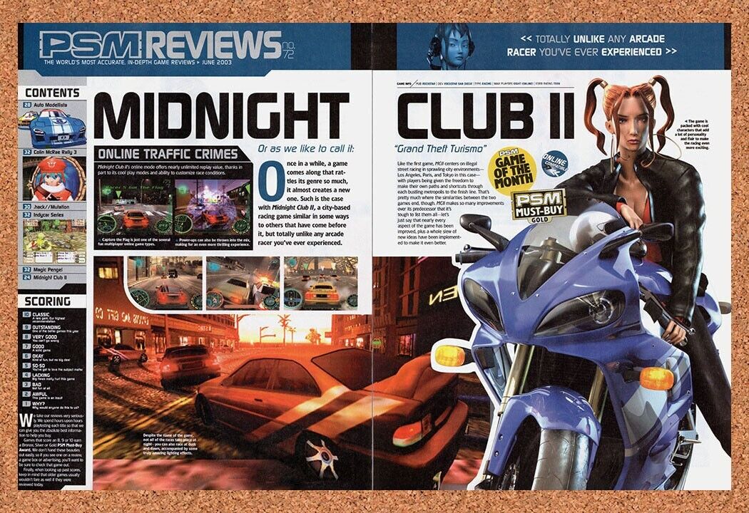 Midnight Club 2 PS2 Original 2003 Vintage Ad - Video Game Promo Wall Art 4