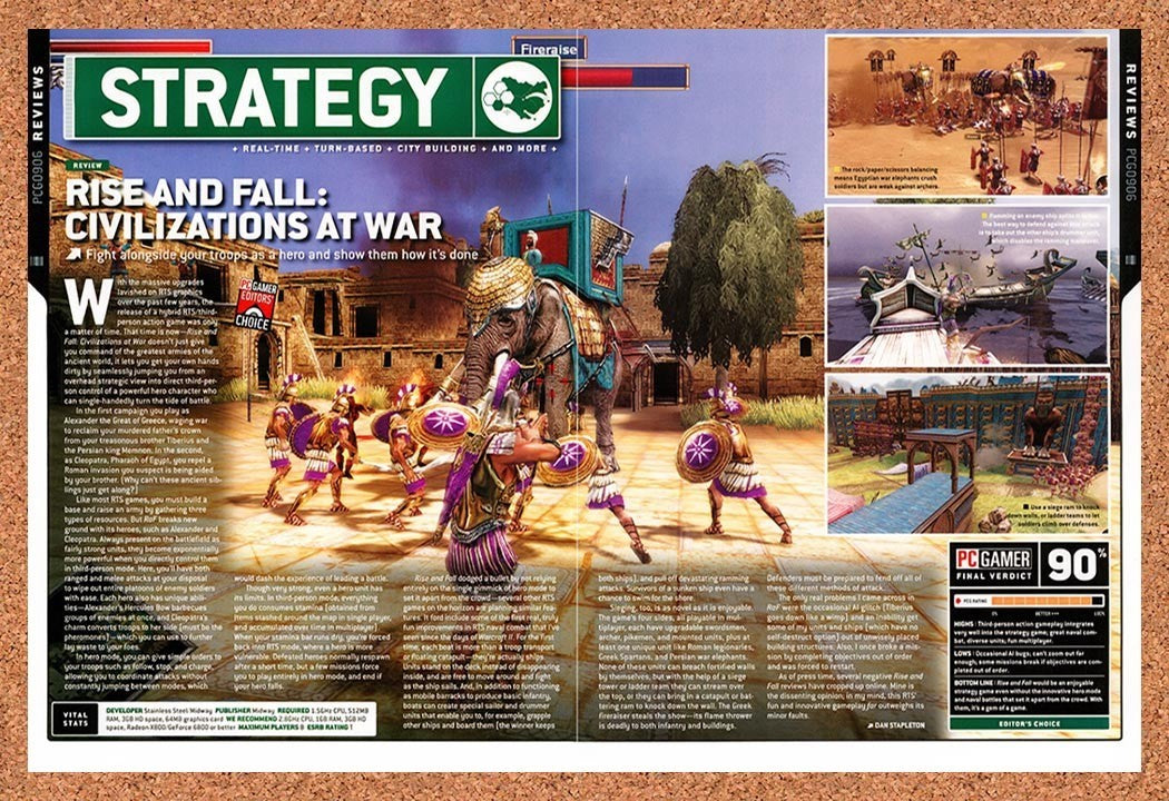 2006 Rise & Fall Civilizations At War PC Original Advertisement / Promo vr1