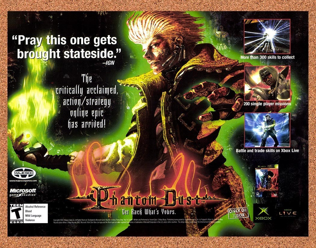 2005 Phantom Dust Xbox Original Advertisement / Retro Promo v1