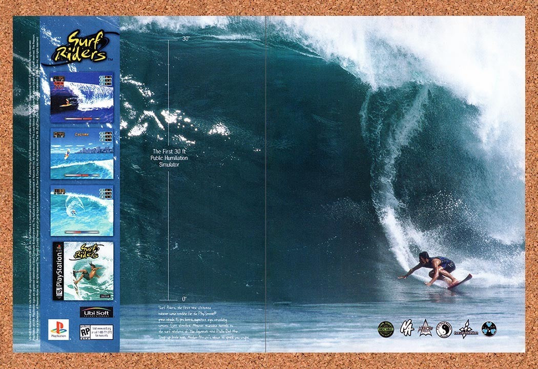 2000 Surf Riders PS1 Original Advertisement / Retro Promo v1