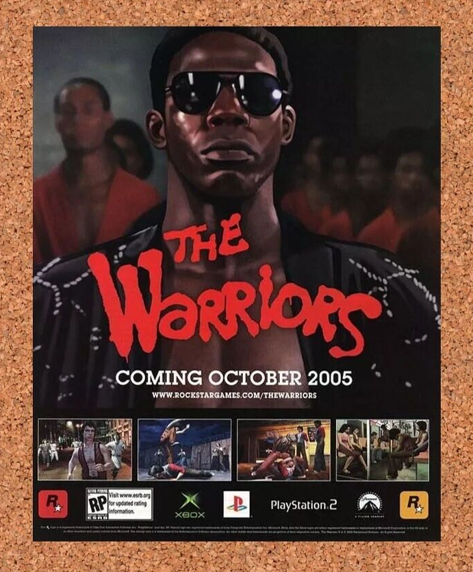 The Warriors PS2 Original 2005 Ad Authentic Rockstar Video Game Promo