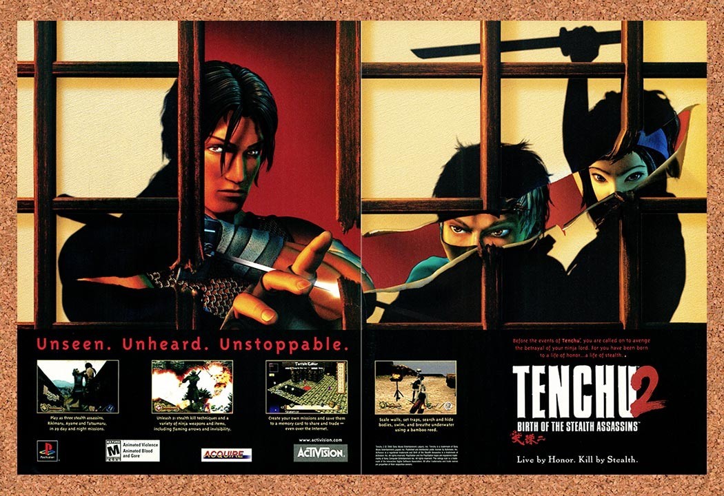2000 Tenchu 2 Birth Of Stealth Assassins PS1 Original Advertisement / Promo 2