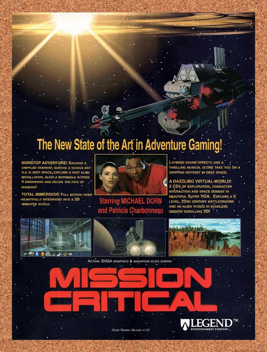 1995 Mission Critical PC Original Advertisement / Retro Promo v1