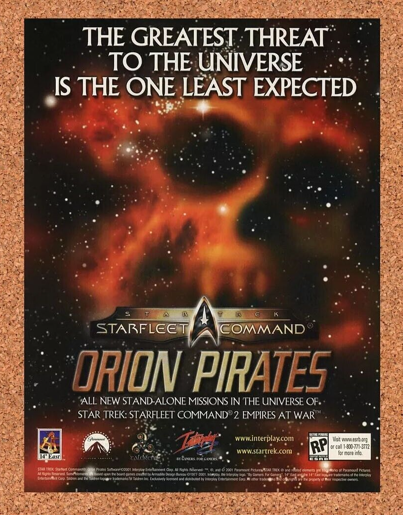 Star Trek Starfleet Command Orion Pirates PC Original 2003 Ad Authentic Promo v1