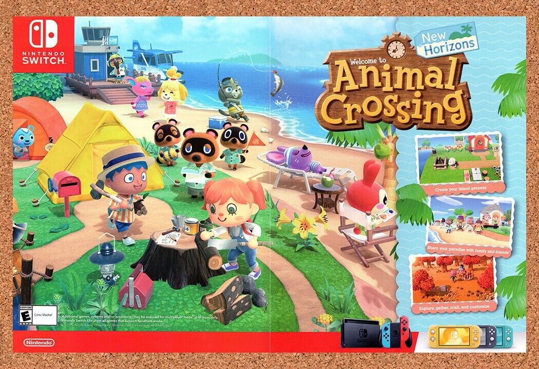 Animal Crossing New Horizons Switch Original 2020 Ad - Video Game Display Promo