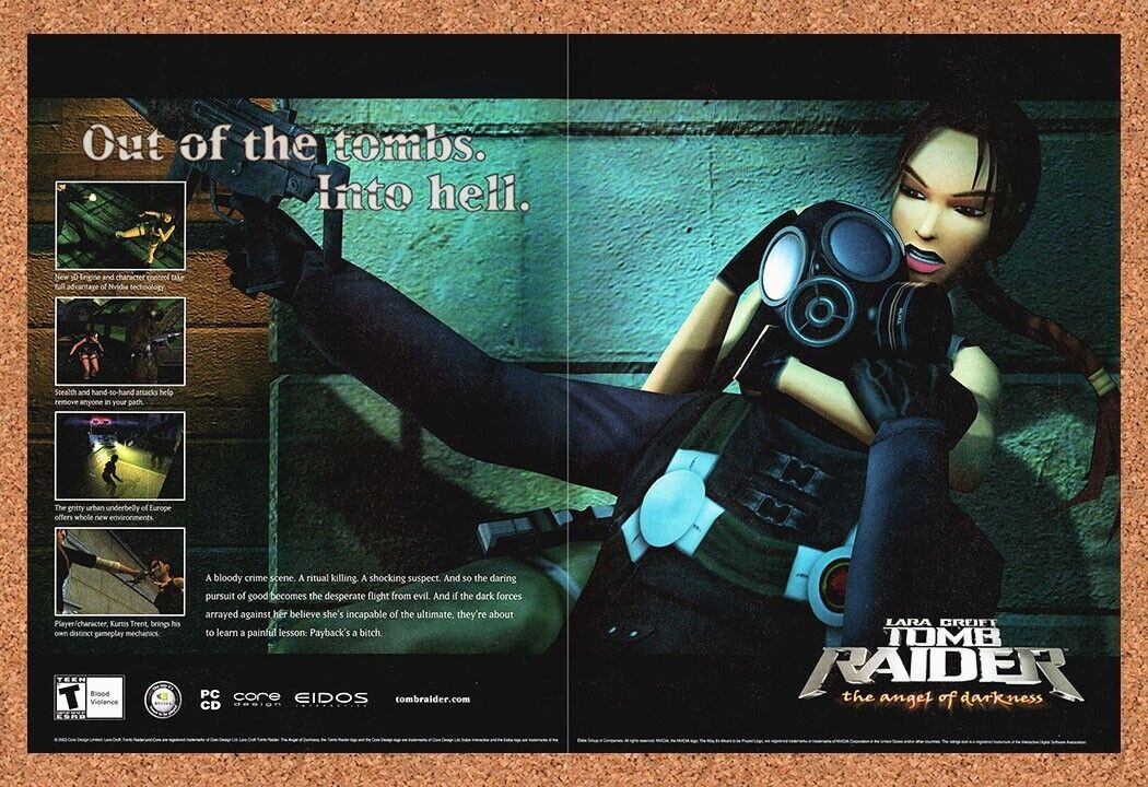 Tomb Raider PC Angel Of Darkness Original 2005 Ad Authentic Video Game Promo