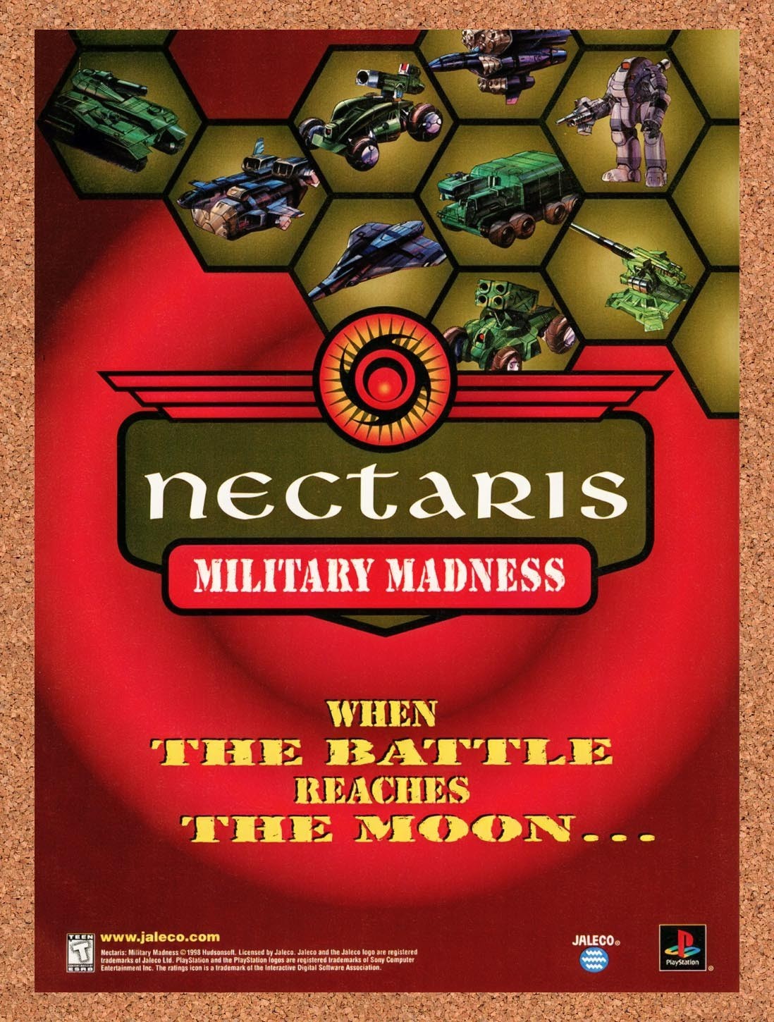 1999 Military Madness Nectaris PS1 Original Advertisement / Retro Promo v1