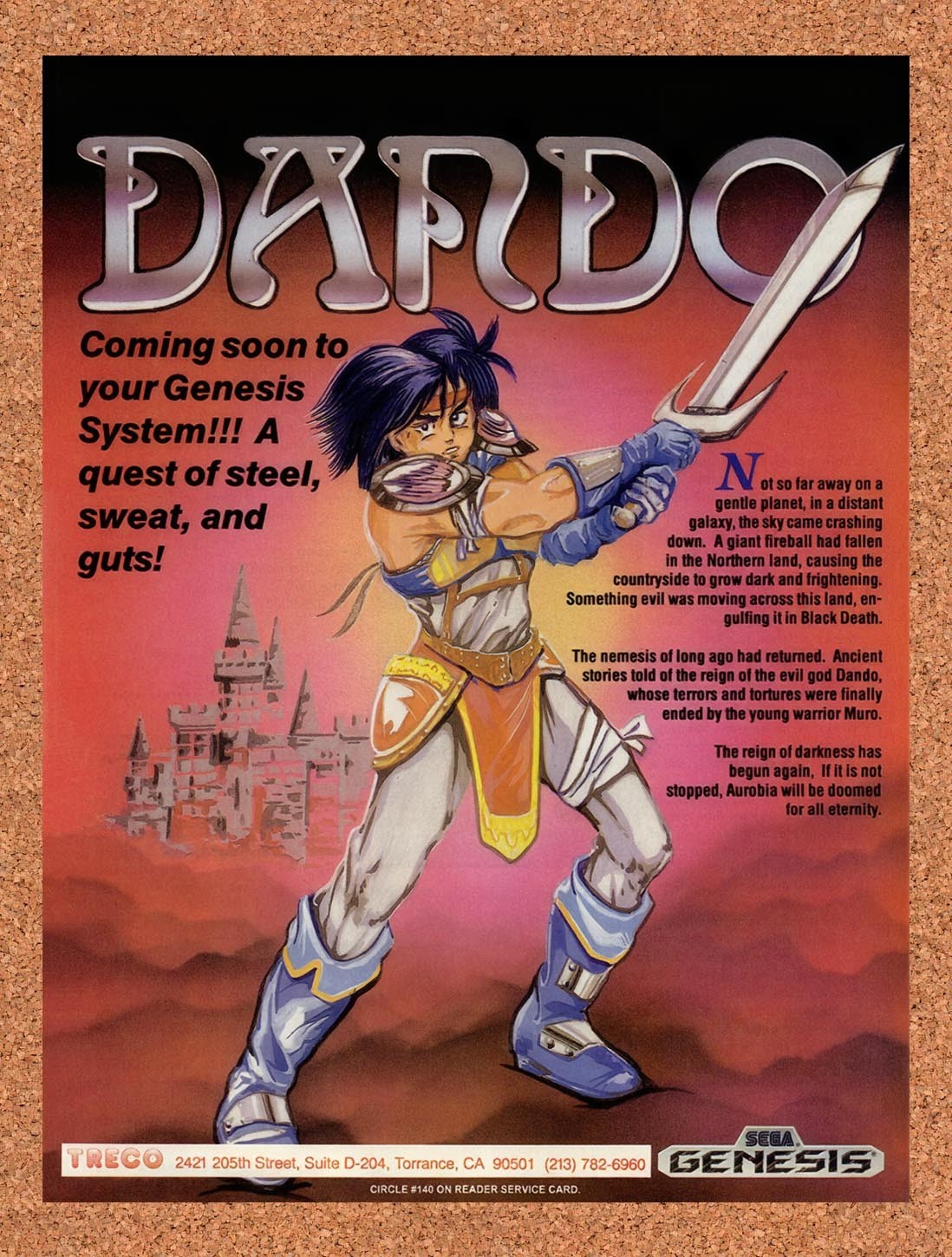 1990 Dando Genesis Original Advertisement / Retro Promo v1