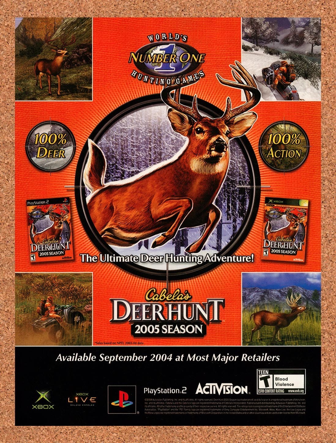 2004 Cabela's Deer Hunt 2005 Season Xbox Original Advertisement / Retro Promo v2
