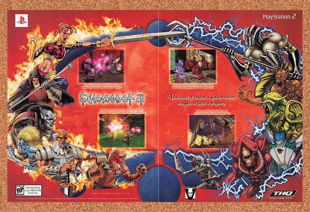 2003 Summoner 2 PS2 Original Advertisement / Retro Promo v2