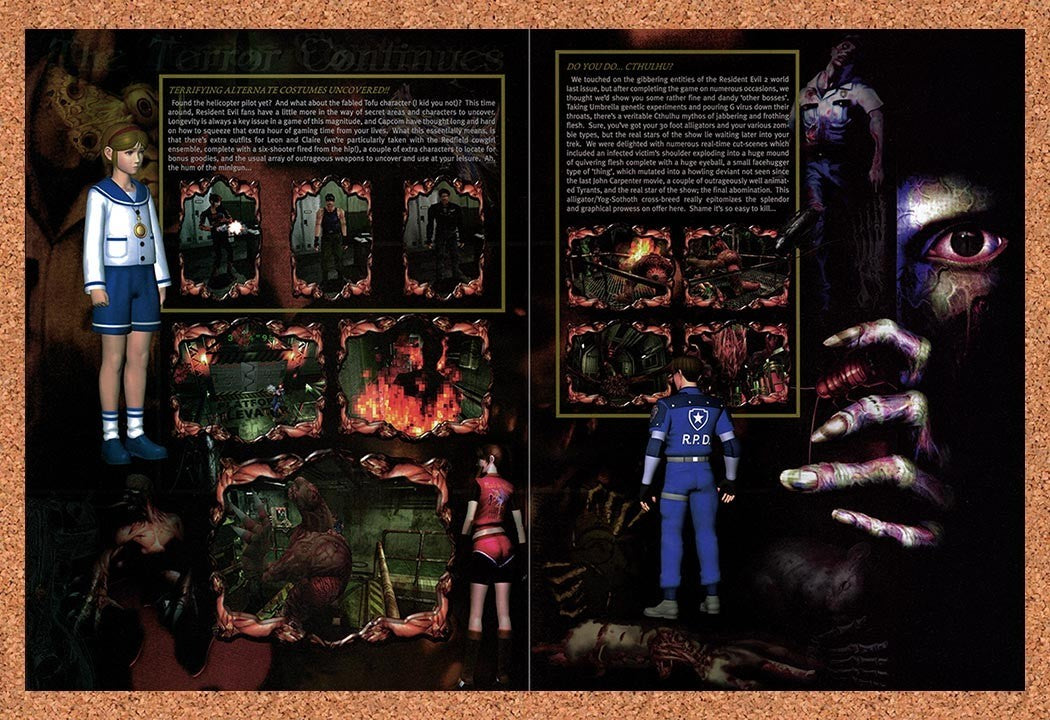 1998 Resident Evil 2 Alternate Costumes Original Advertisement / Retro Promo vr6