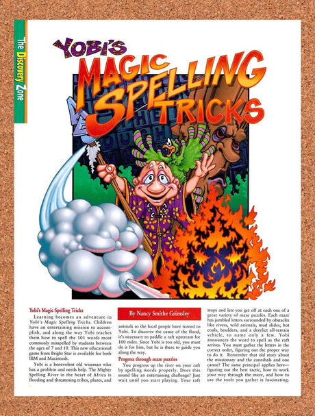 1993 Yobi's Magic Spelling Tricks PC Original Advertisement / Retro Promo v1