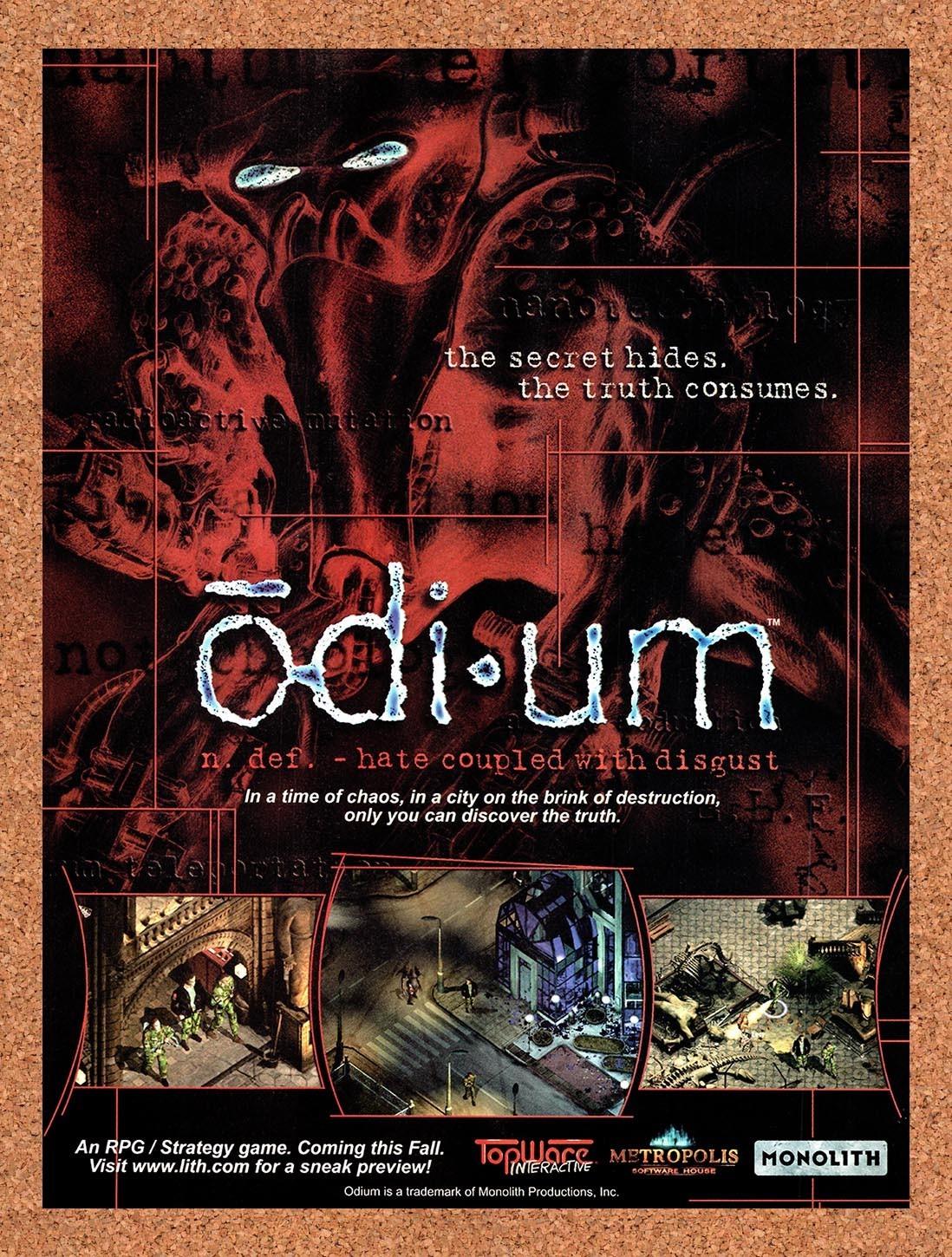 1999 Odium PC Original Advertisement / Retro Promo v5