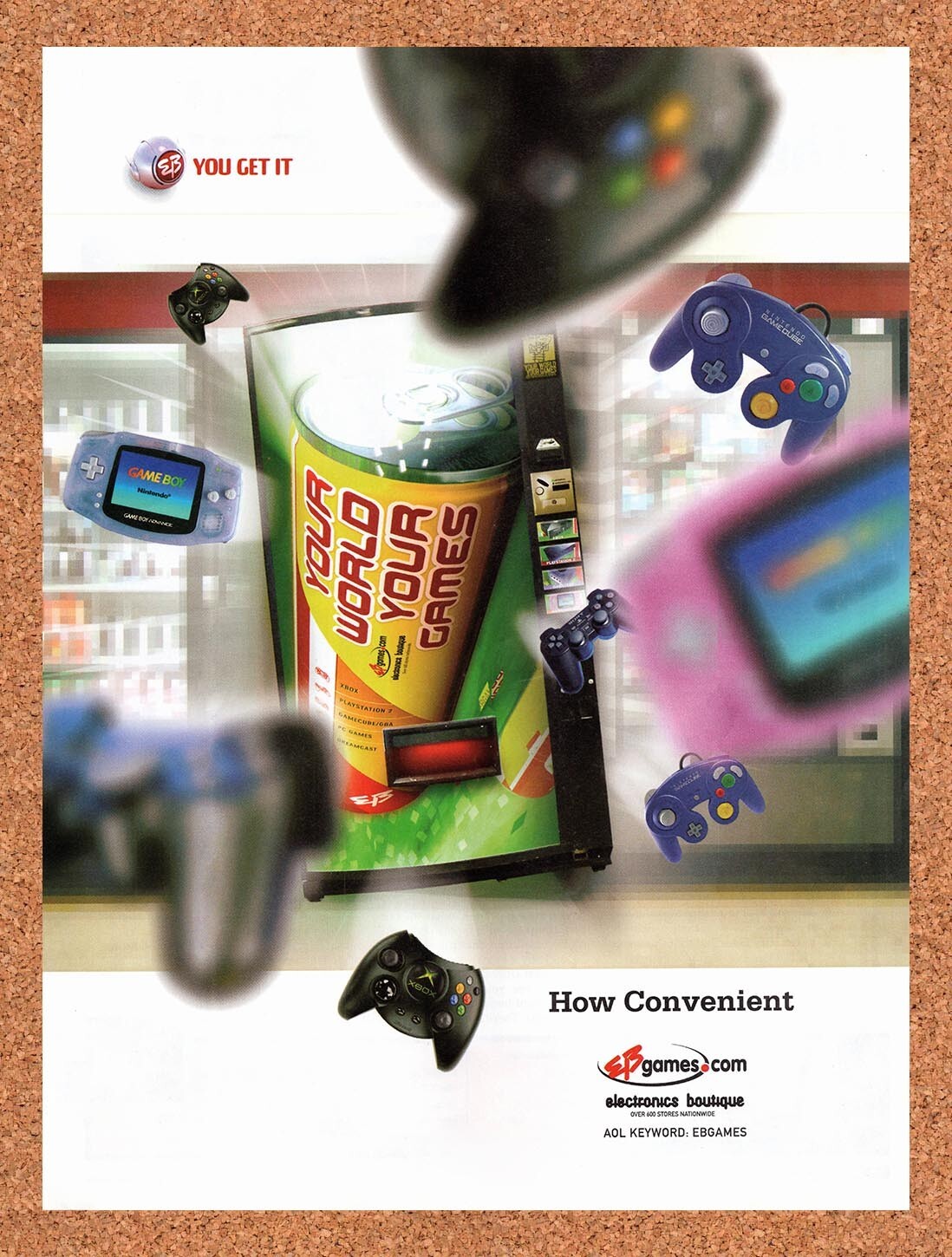 2002 EB Games Your World Your Games Original Advertisement / Retro Wall Art v32