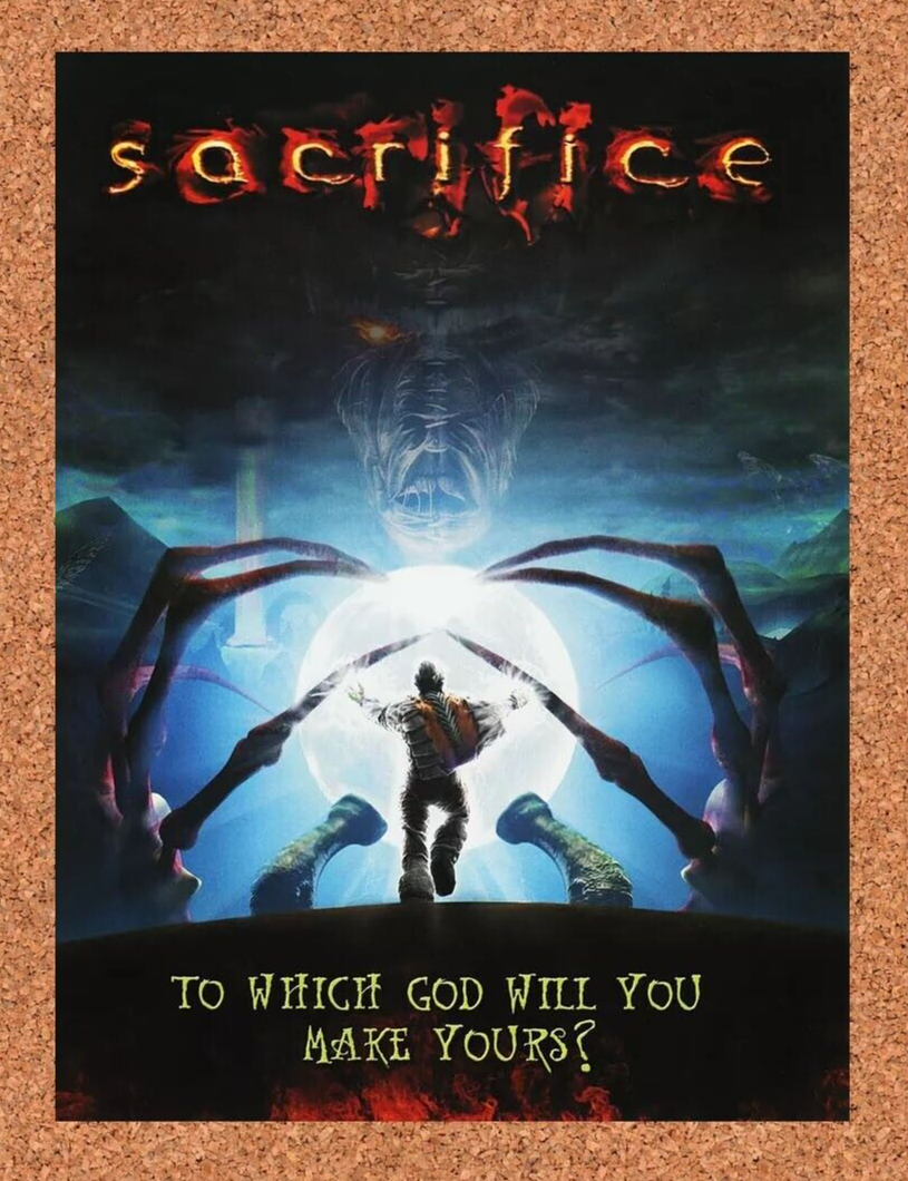 Sacrifice PC Original 2002 Ad Authentic Real-Time Strategy Video Game Promo
