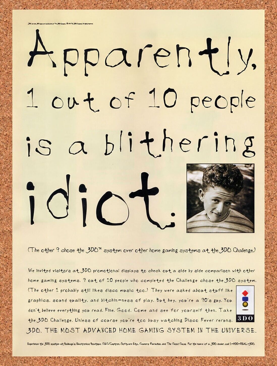 1994 Panasonic 3DO Console Original Advertisement / Retro Wall Art v3