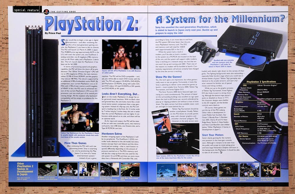 1999 Sony PS2 Launch Review Original Advertisement / Retro Wall Art v5