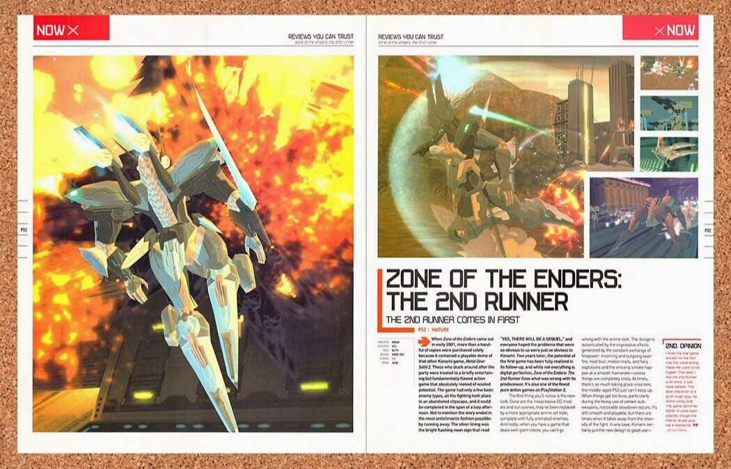 Zone Of The Enders 2nd Runner PS2 Original 2003 Ad Authentic Video Game Promo